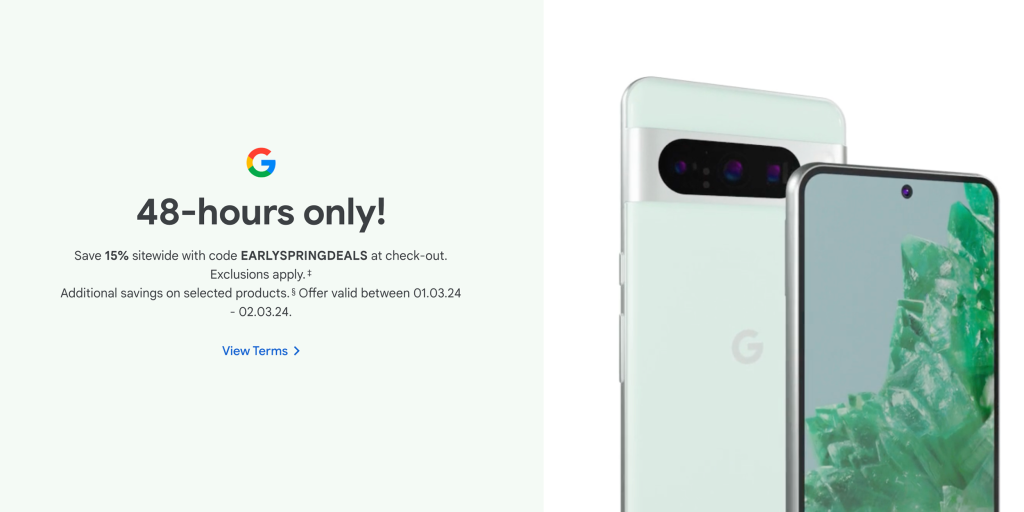 Google Pixel 8 UK discount