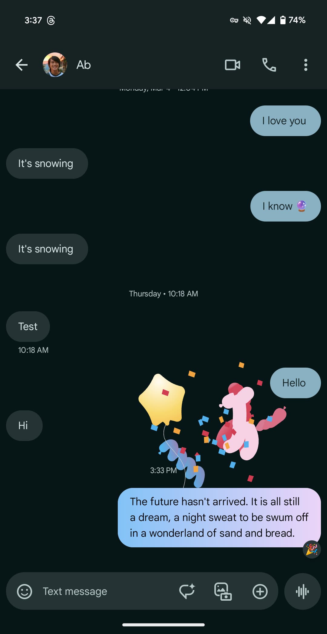 google messages text effects