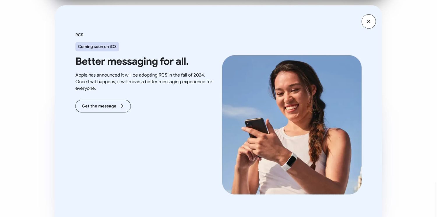 Imagem relacionada a RCS no iPhone: Google confirma que vai acontecer ainda em 2024
