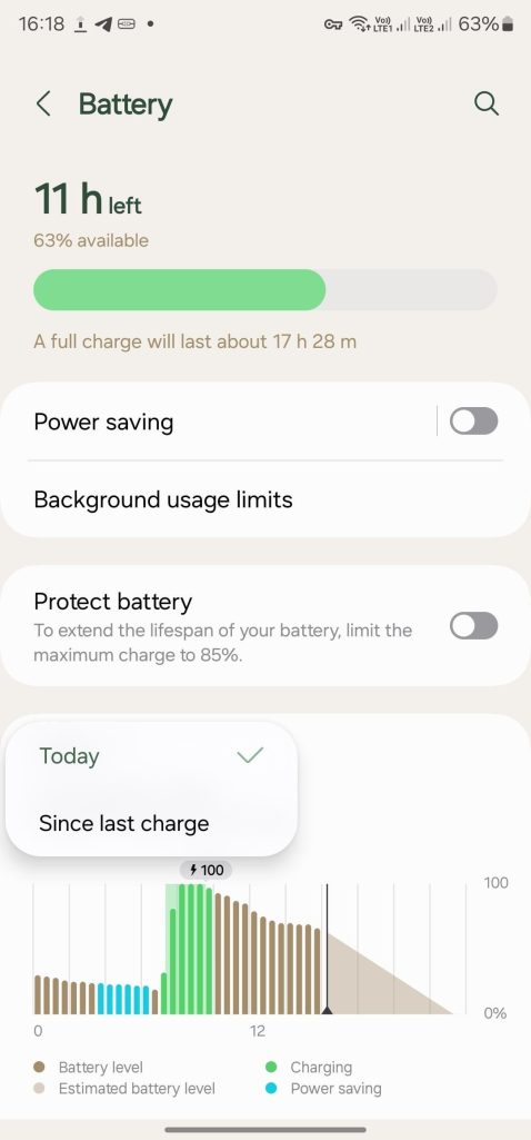 Samsung upgrades battery stats webpage on Galaxy tools