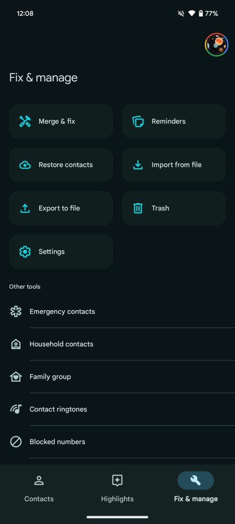Google Contacts rolling out 'Organize’ tab on Android