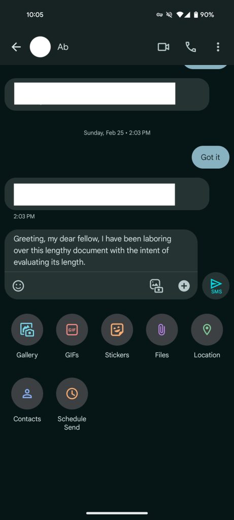 Google Messages preps single-line text field redesign