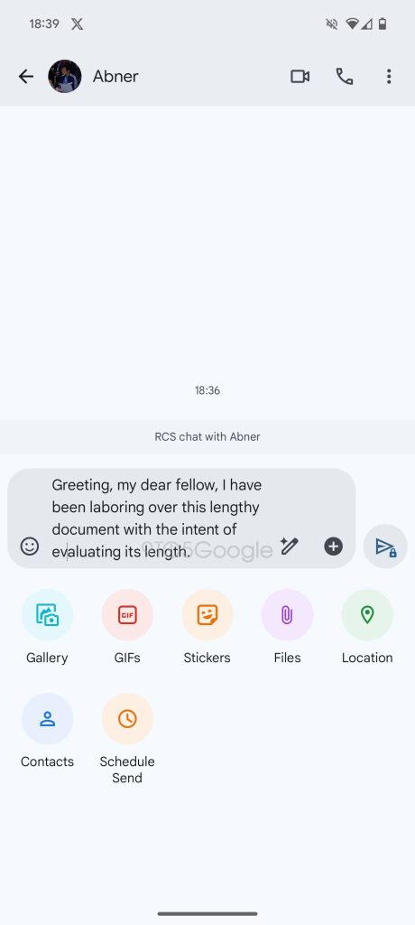 Google Messages preps single-line text field redesign