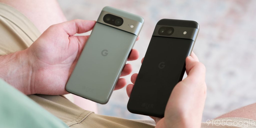 pixel 8a and pixel 8 in hand