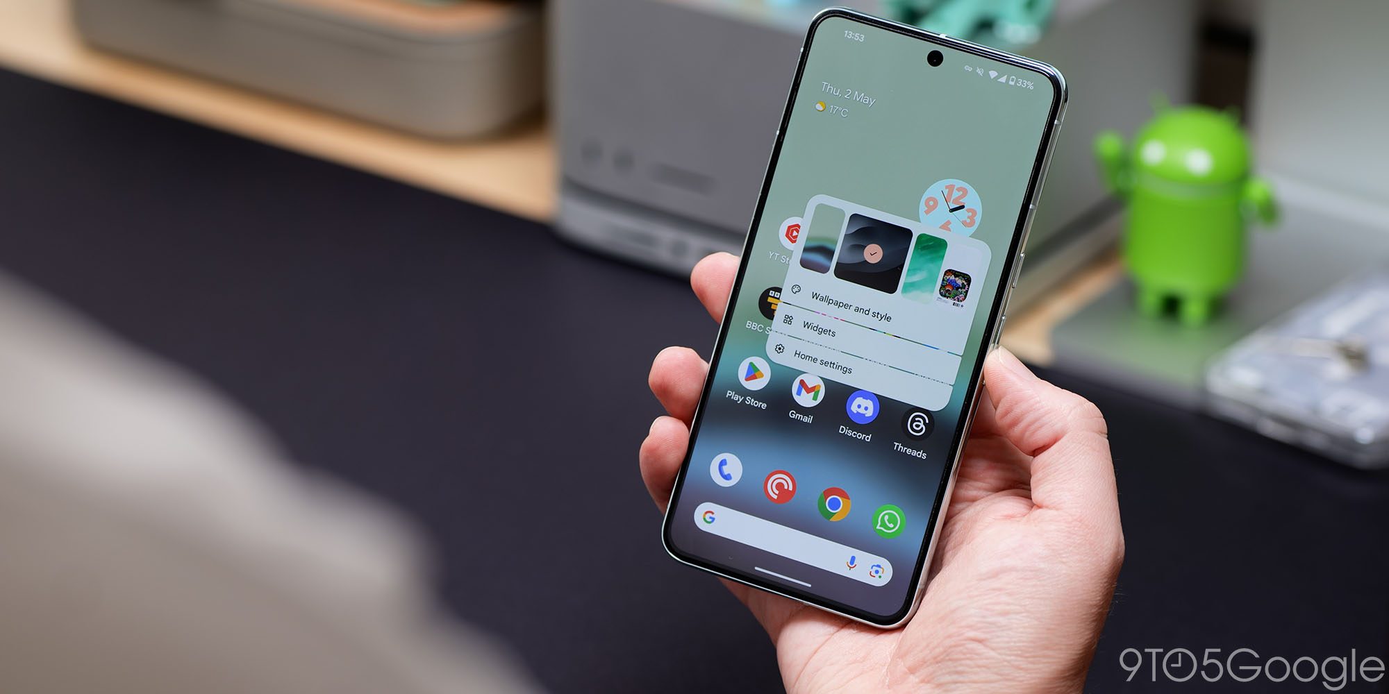 Утечка показывает Android 17 с пользовательским выбором цвета для Material You, предустановленными вариантами, размытием [Галерея]