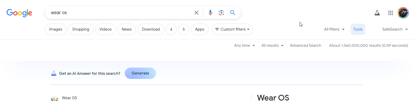 Google Search now hides the number of results by default