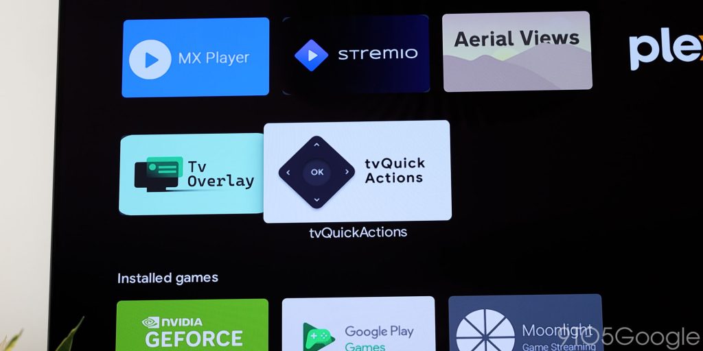 android tv apps - tvquick actions