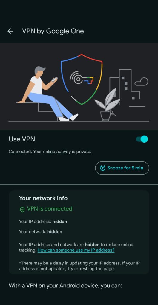 Pixel VPN by Google responsible for apps, sites not working