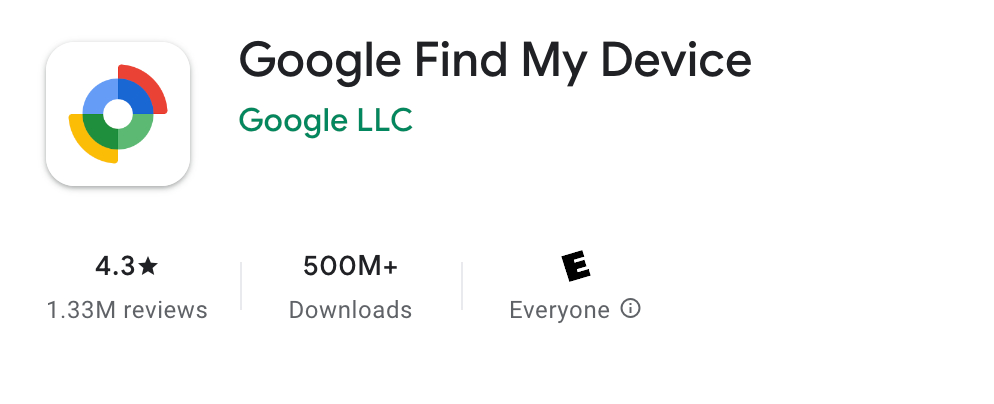 Find My Device hits 500 million downloads on Google Play