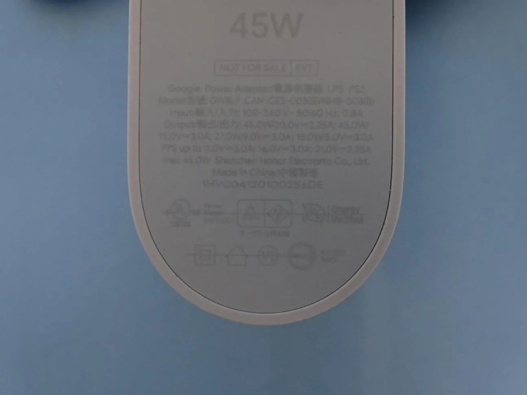 Google 45W USB-C charger