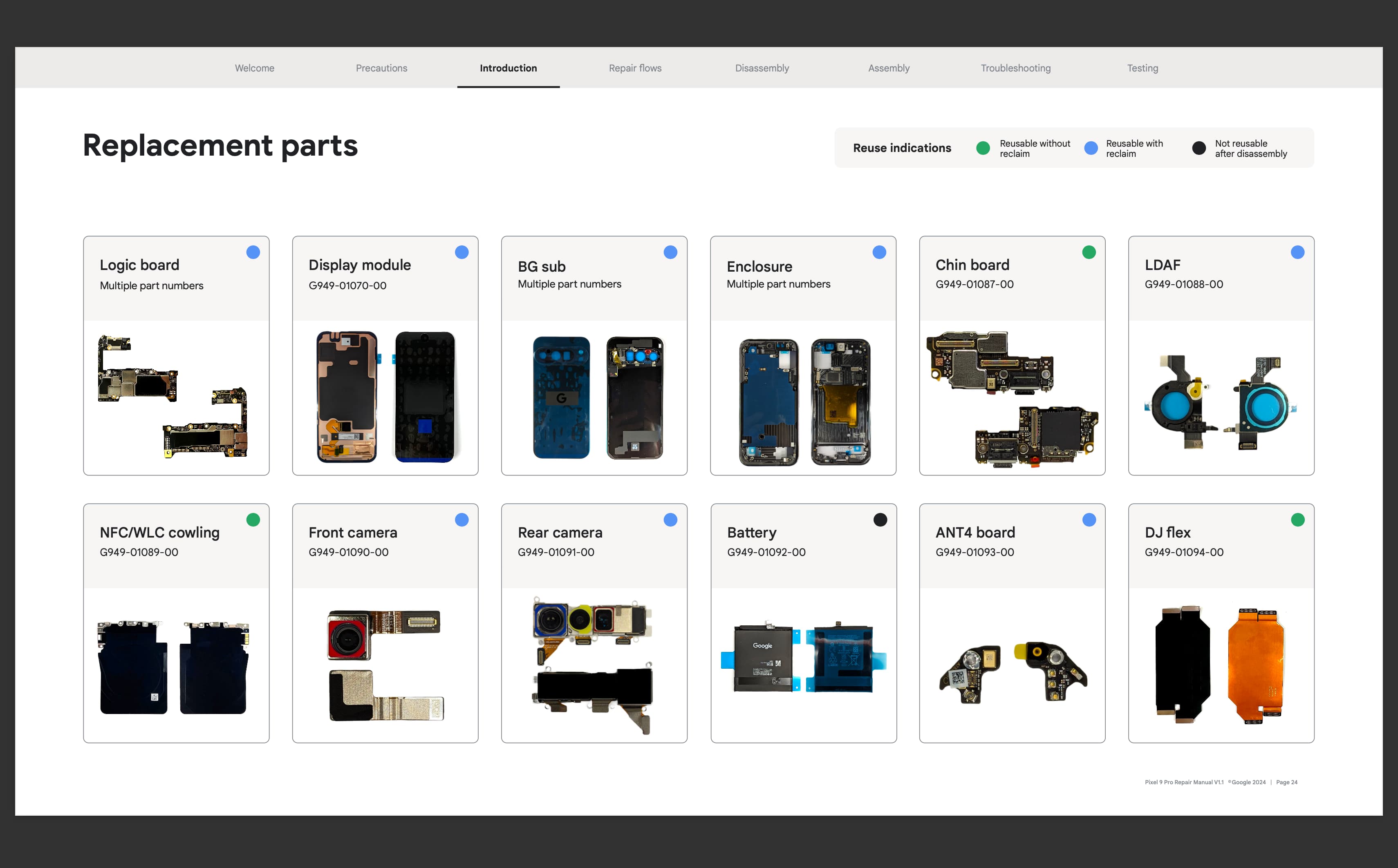 google-posts-pixel-9-pro-9-pro-xl-and-9-pro-fold-repair-manuals