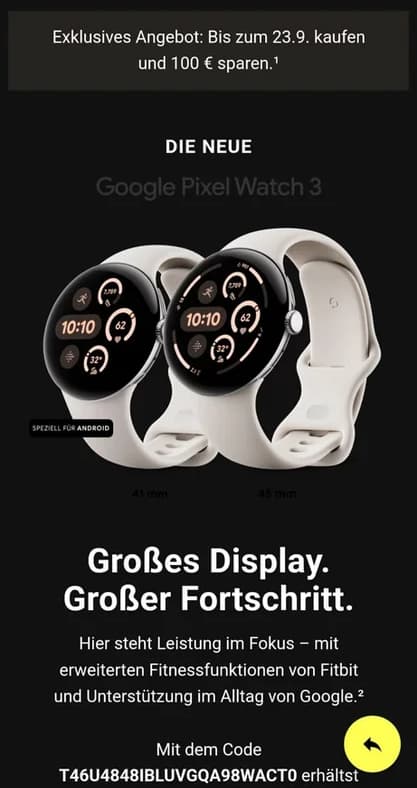 Pixel Watch 3 code