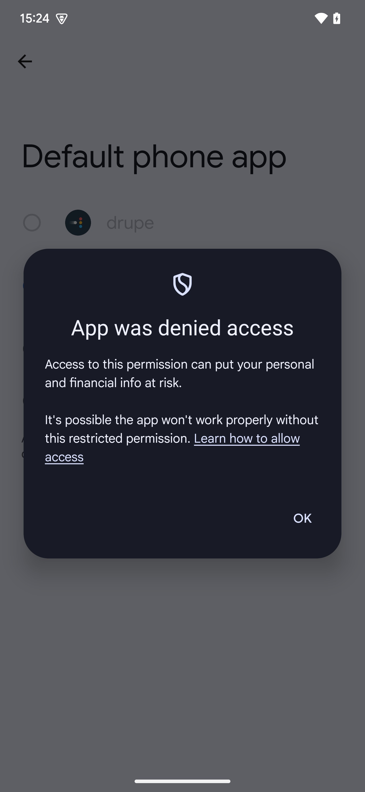 Android 15 further restricts what you can do with sideloaded apps
