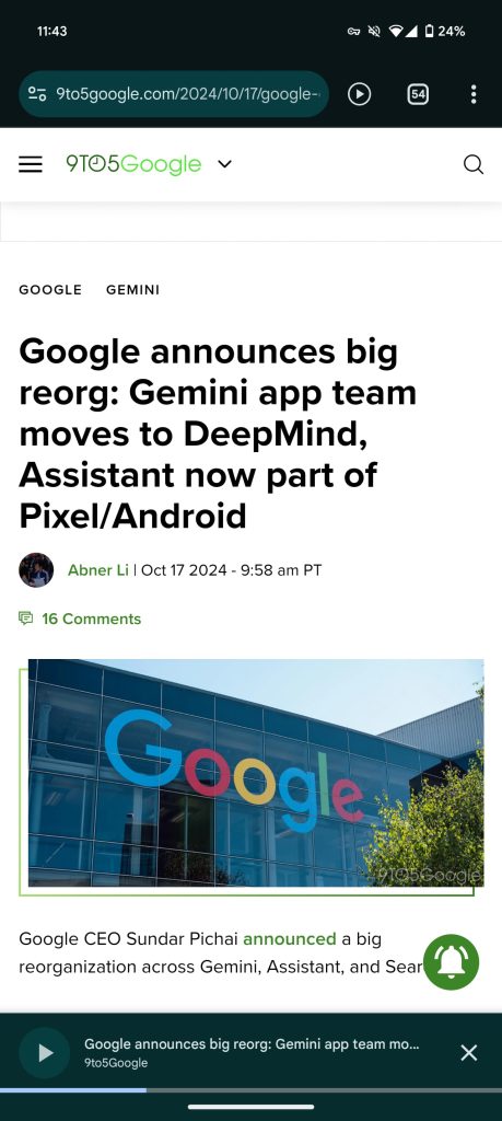Background Playback Chrome for Android ‘Listen to this page’ gets background playback
