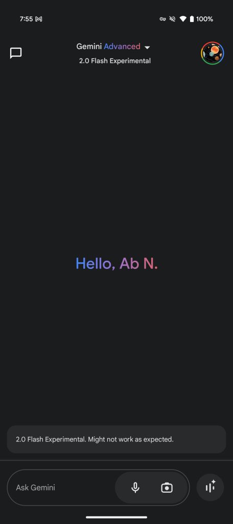 Gemini 2.0 Flash app