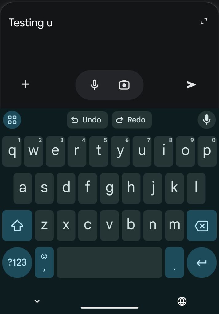 Gboard undo