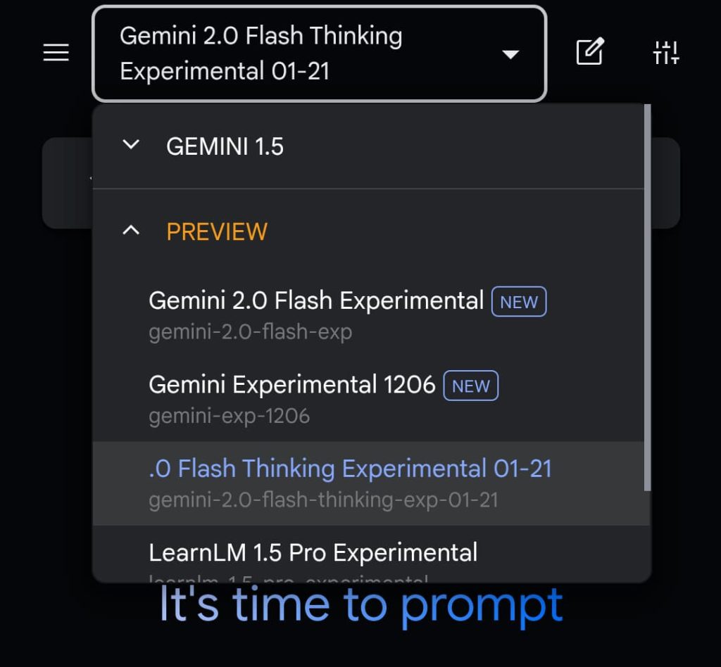 Gemini 2.0 Flash Thinking Experimental Jan 2025