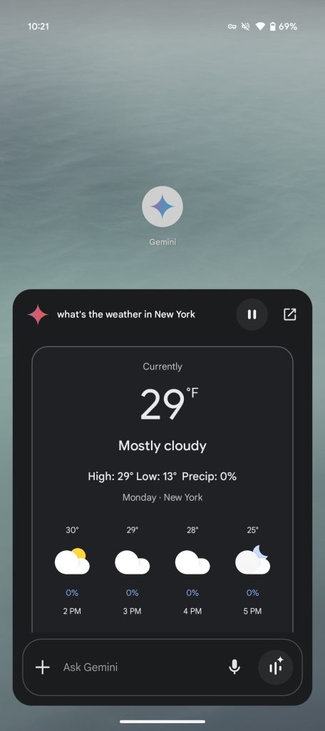 Gemini overlay redesign beta