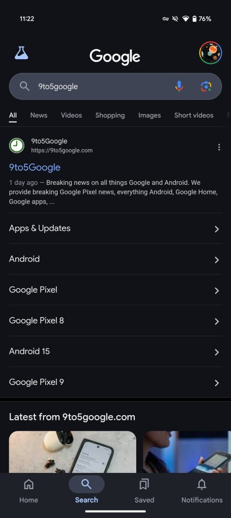 Google blue dark theme