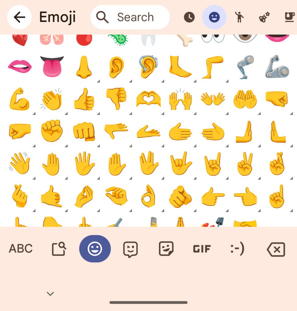 New hand gesture emoji