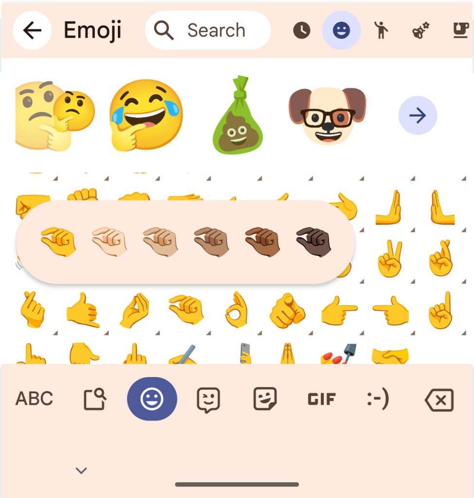 New pinch emoji