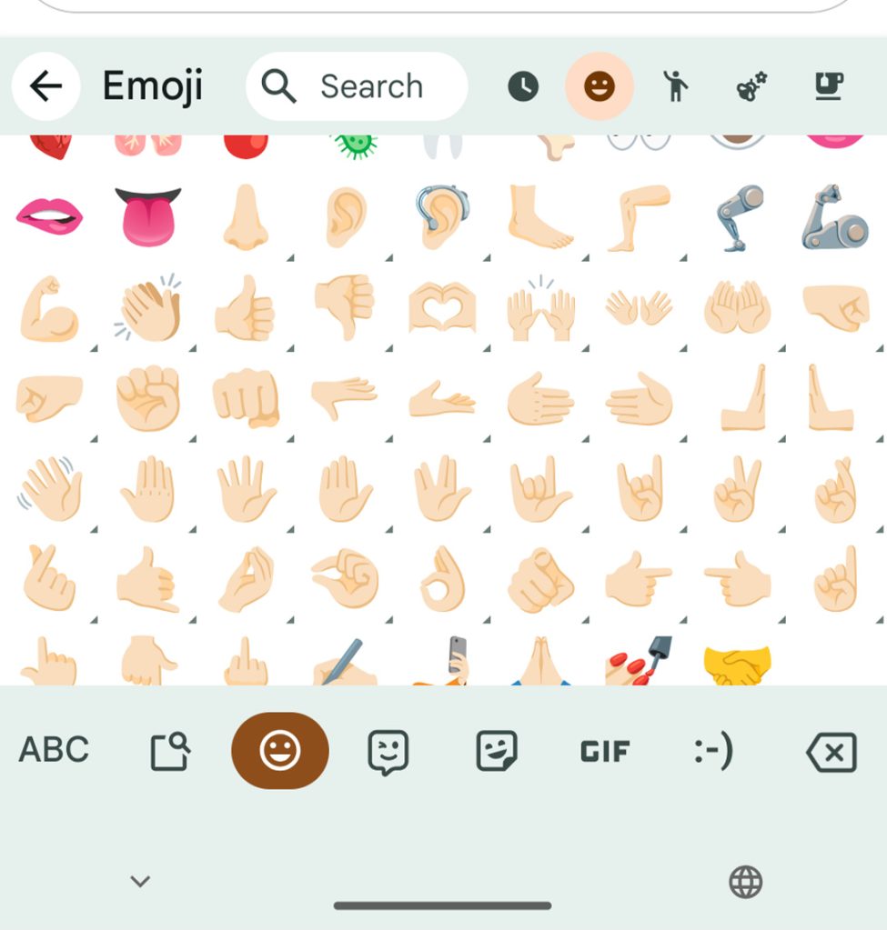 Old hand gesture emoji