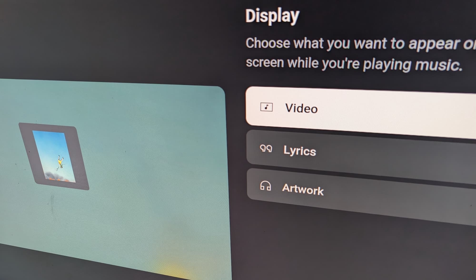 YouTube on TVs adding music 'Display' with live lyrics, artwork