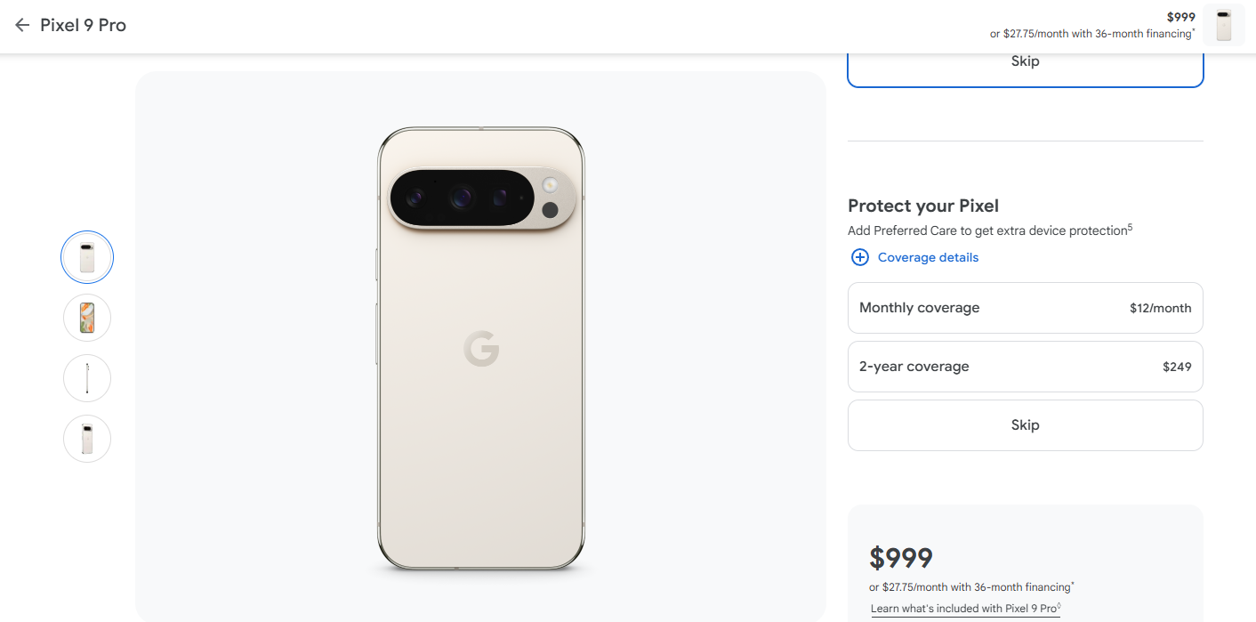 Google swaps Pixel Preferred Care providers, adds 2-year plans