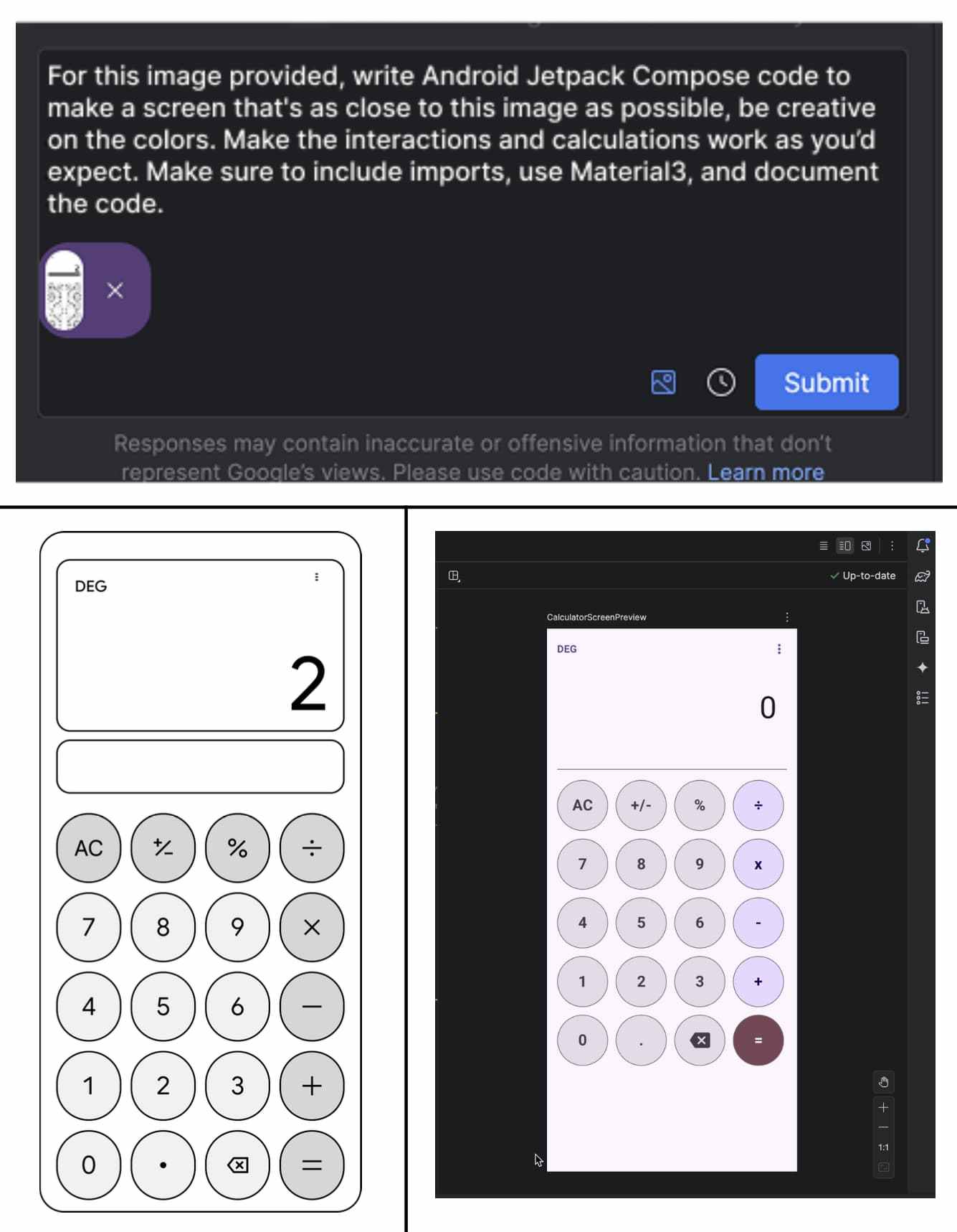 Gemini in Android Studio can now turn UI mockups into code