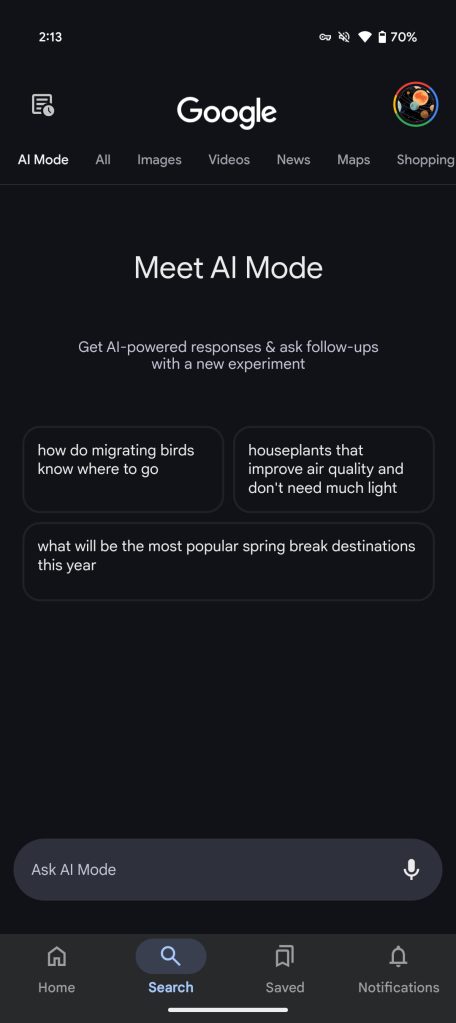 Google Search starts rolling out AI Mode [Gallery]