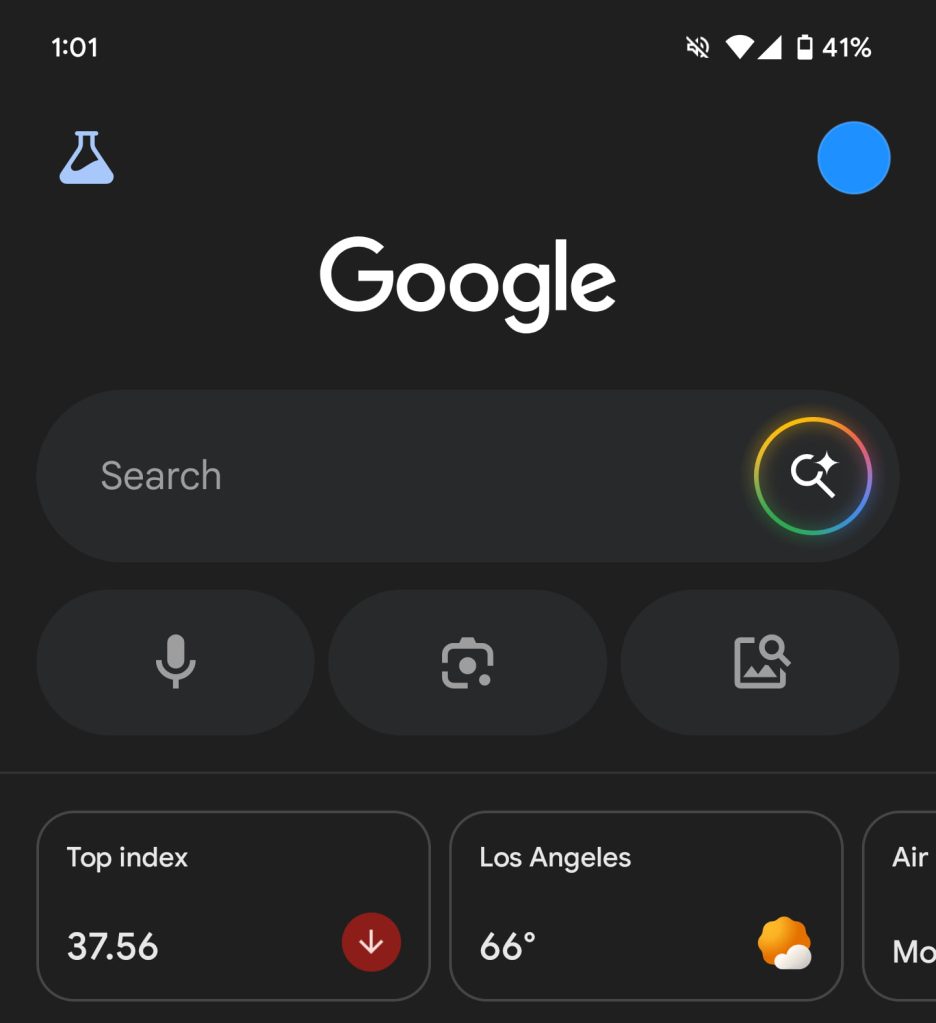 Google AI Mode bar
