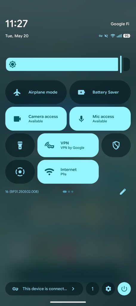 Android 16 QPR1 Beta redesigns Quick Settings on Pixel