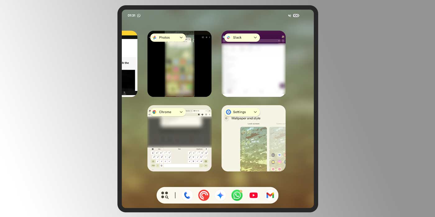 Android 16 redesign updates the Recents menu with a new look