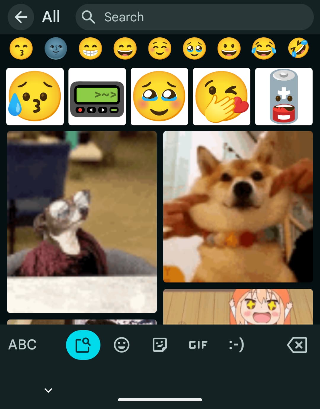 Ancien sélecteur d'émojis