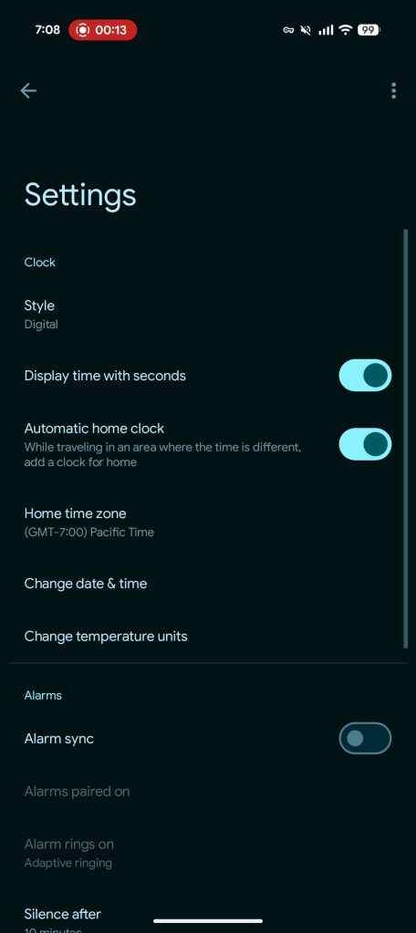 Google Clock 7.14