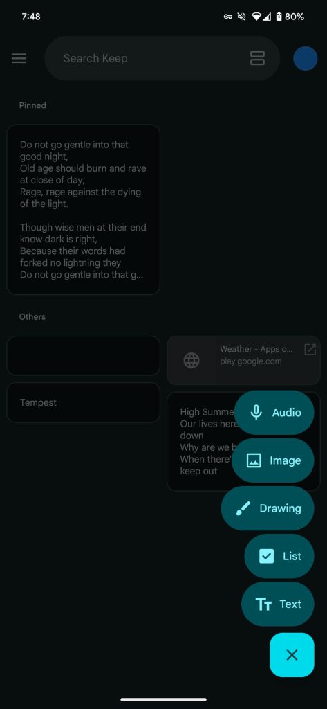 Google Keep rolling out Material 3 Expressive redesign