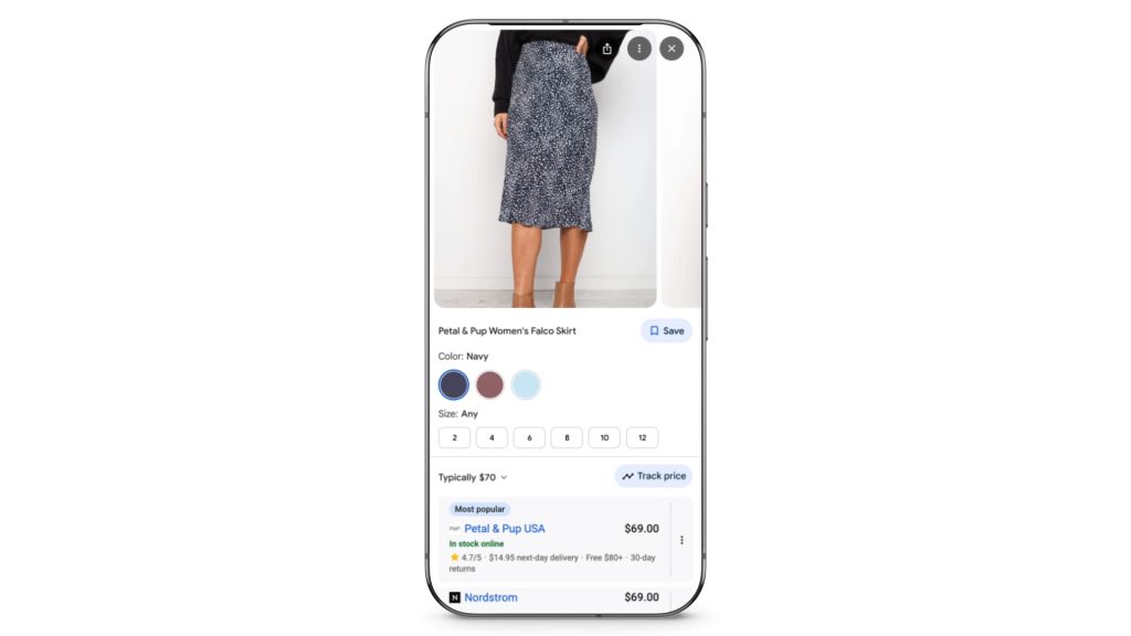 Google Search rolling out customizable price tracking, virtual try on
