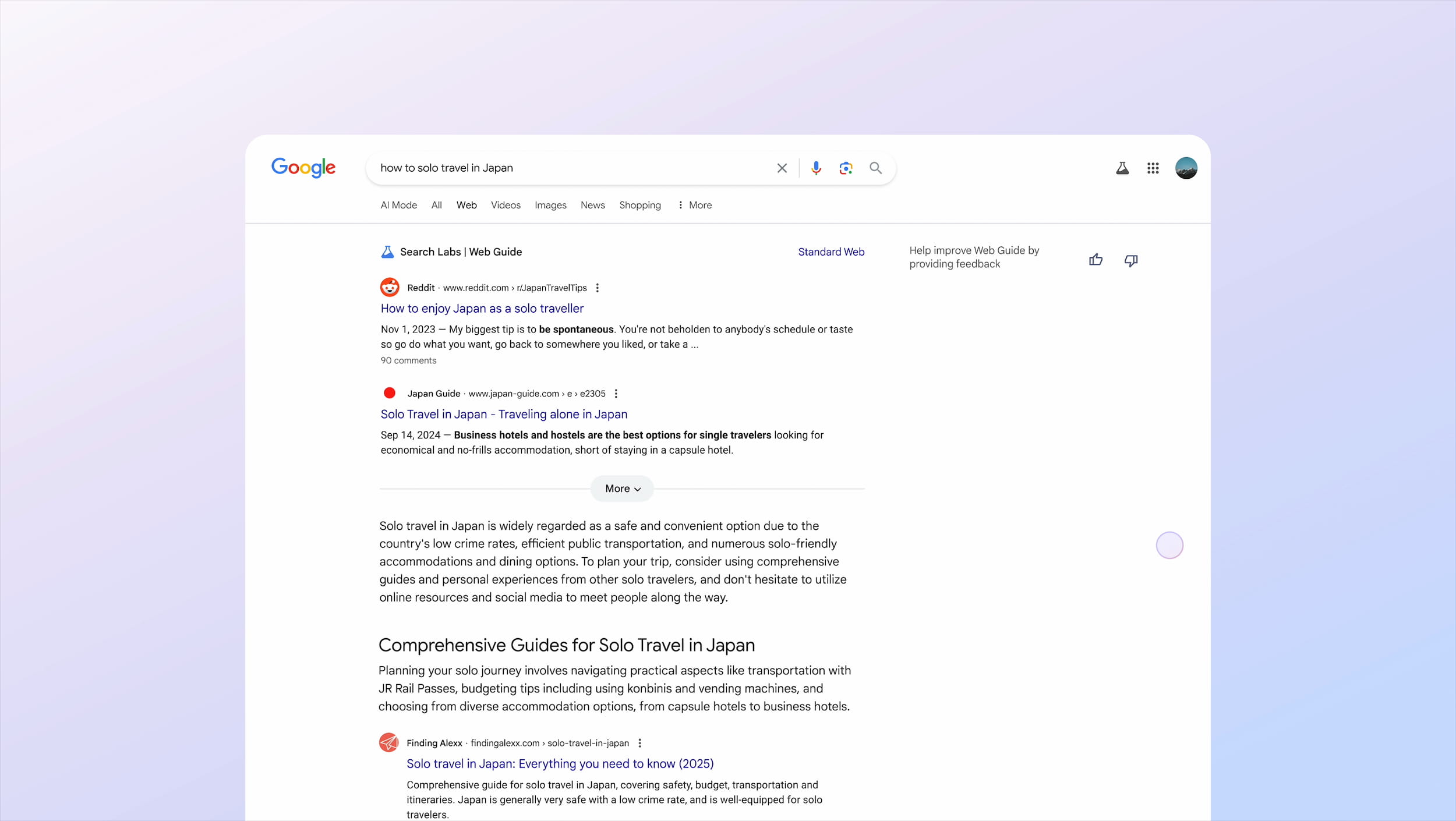 Google Web Guide