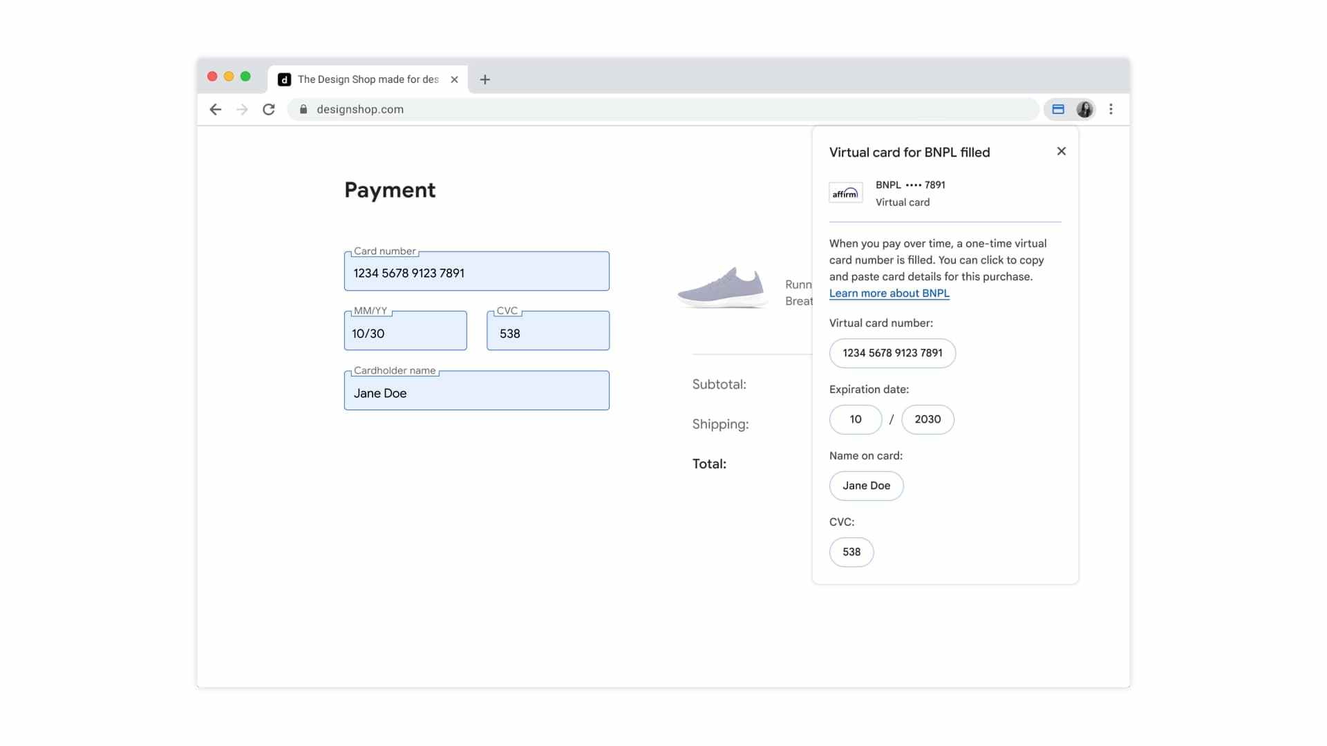 Chrome autofill will show benefits for more US credit cards