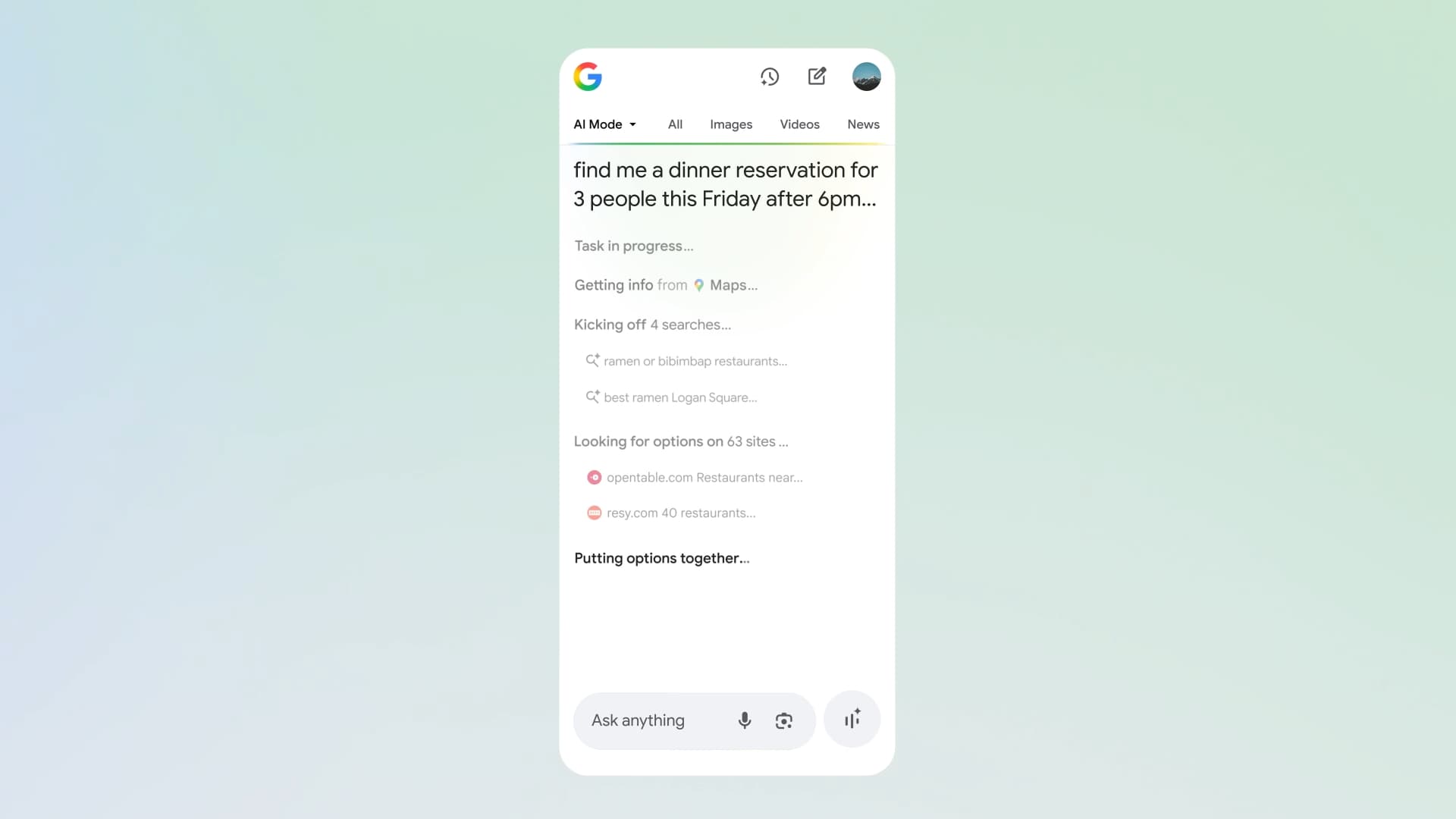 Google AI Mode adding 180 countries, agentic restaurant finder