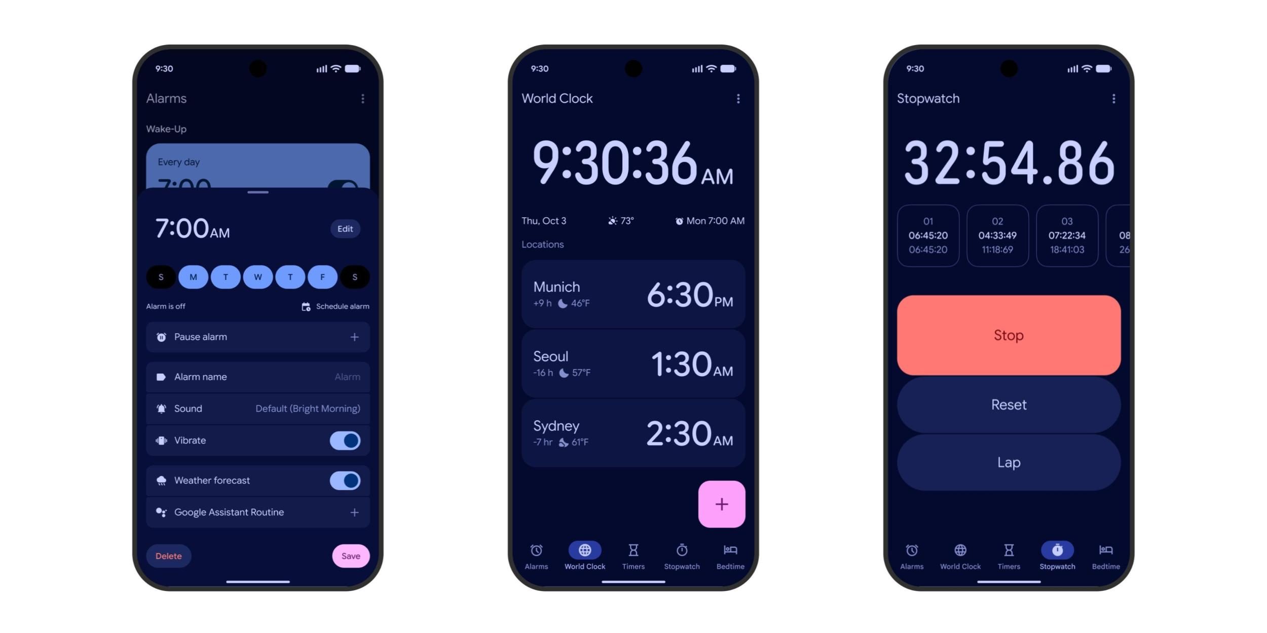Material 3 Expressive: Google Clock, приложение Pixel Watch и другие получают обновление