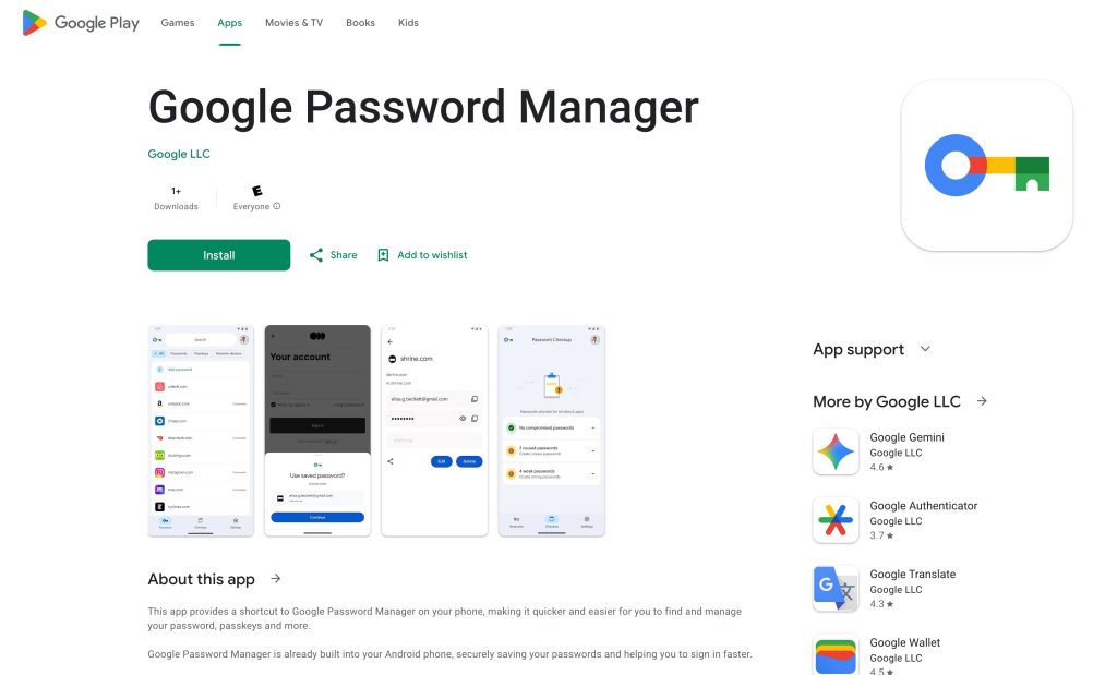 ‘Google Password Manager’ shortcut is now in the Play Store