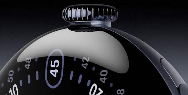 Détails de la couronne de la Pixel Watch 4