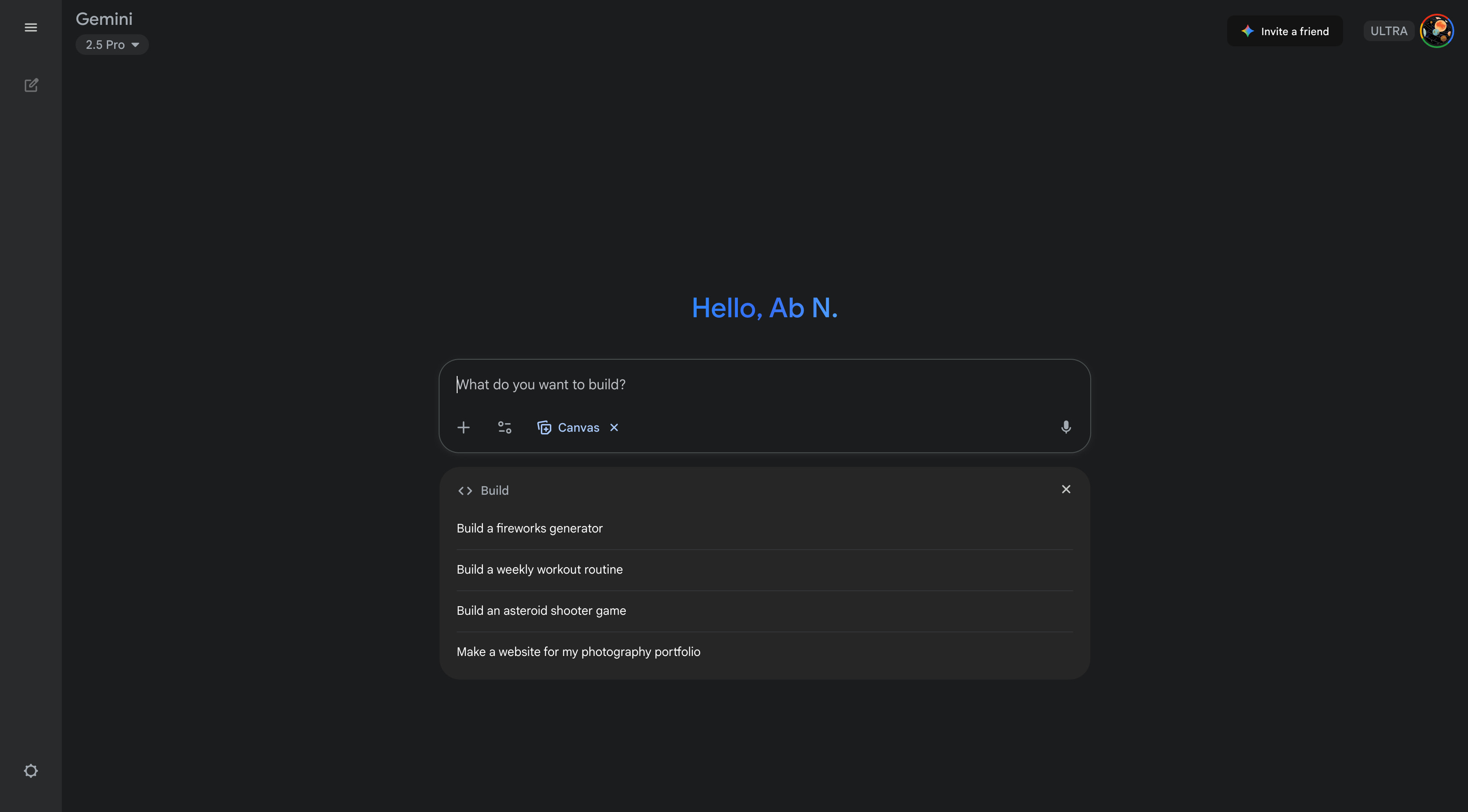 Gemini homepage Tools redesign