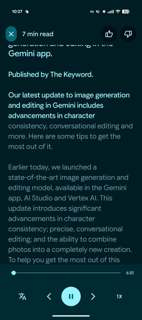 Pixel Screenshots can now ‘Read aloud’ articles