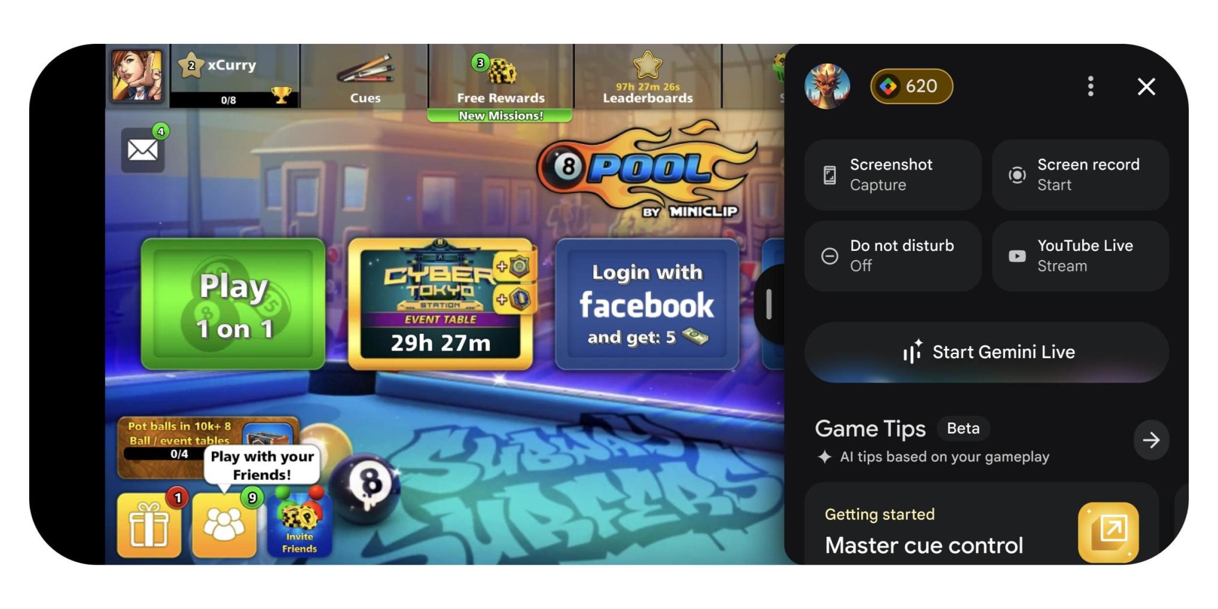 Play Games Sidekick — Gemini Live для игр на Android