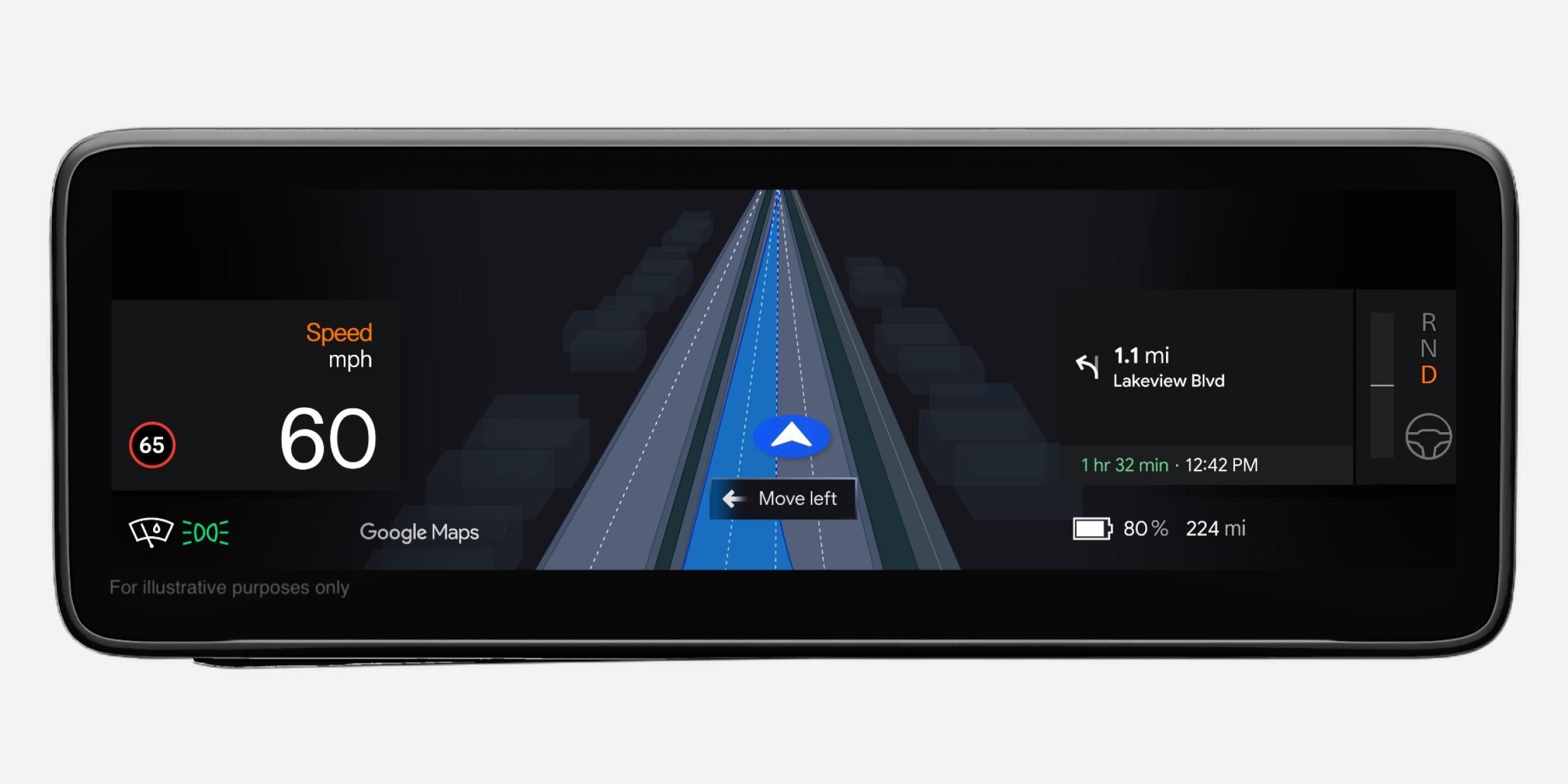 Новое в Google Картах: навигация по полосам в реальном времени с использованием ИИ и камеры на Android Automotive