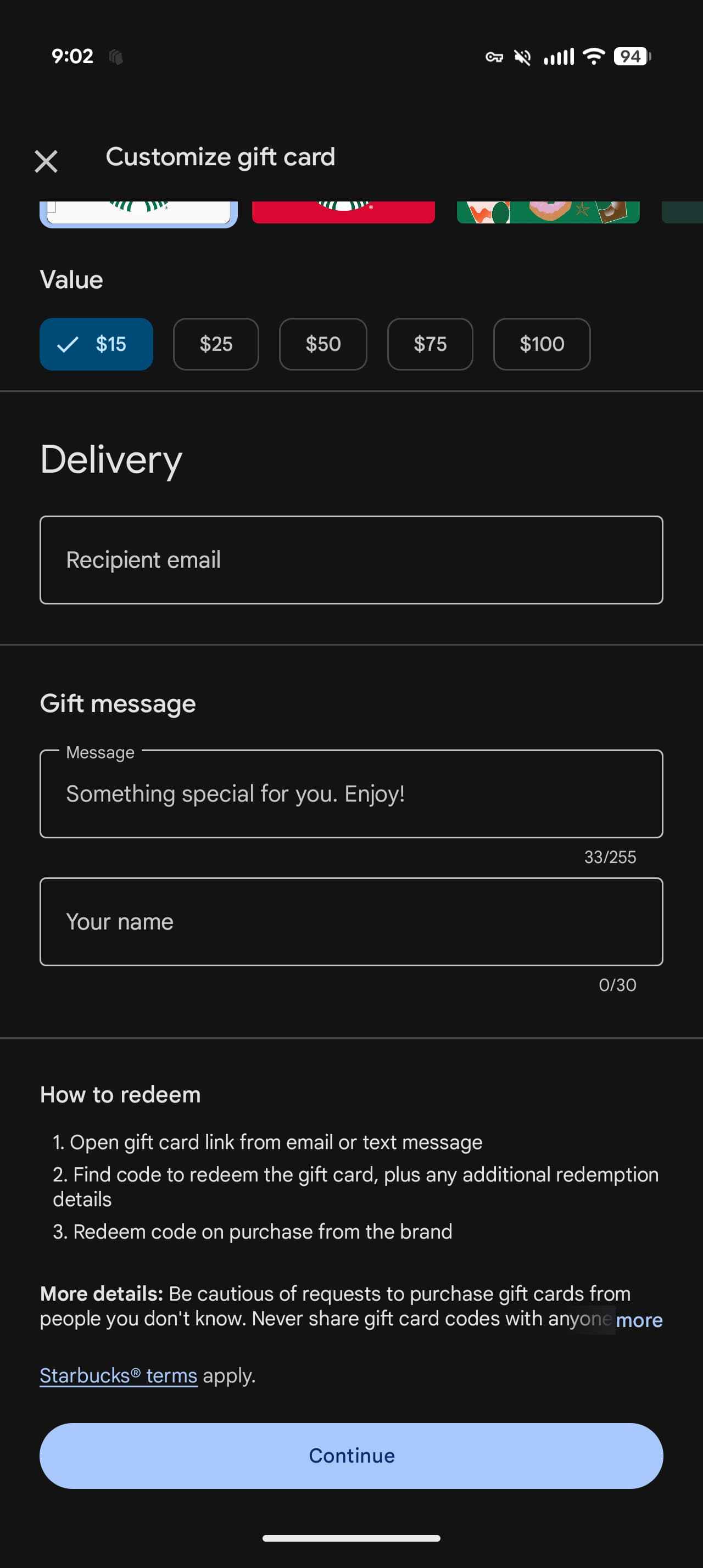 Google Play Store now lets you buy and send digital gift cards