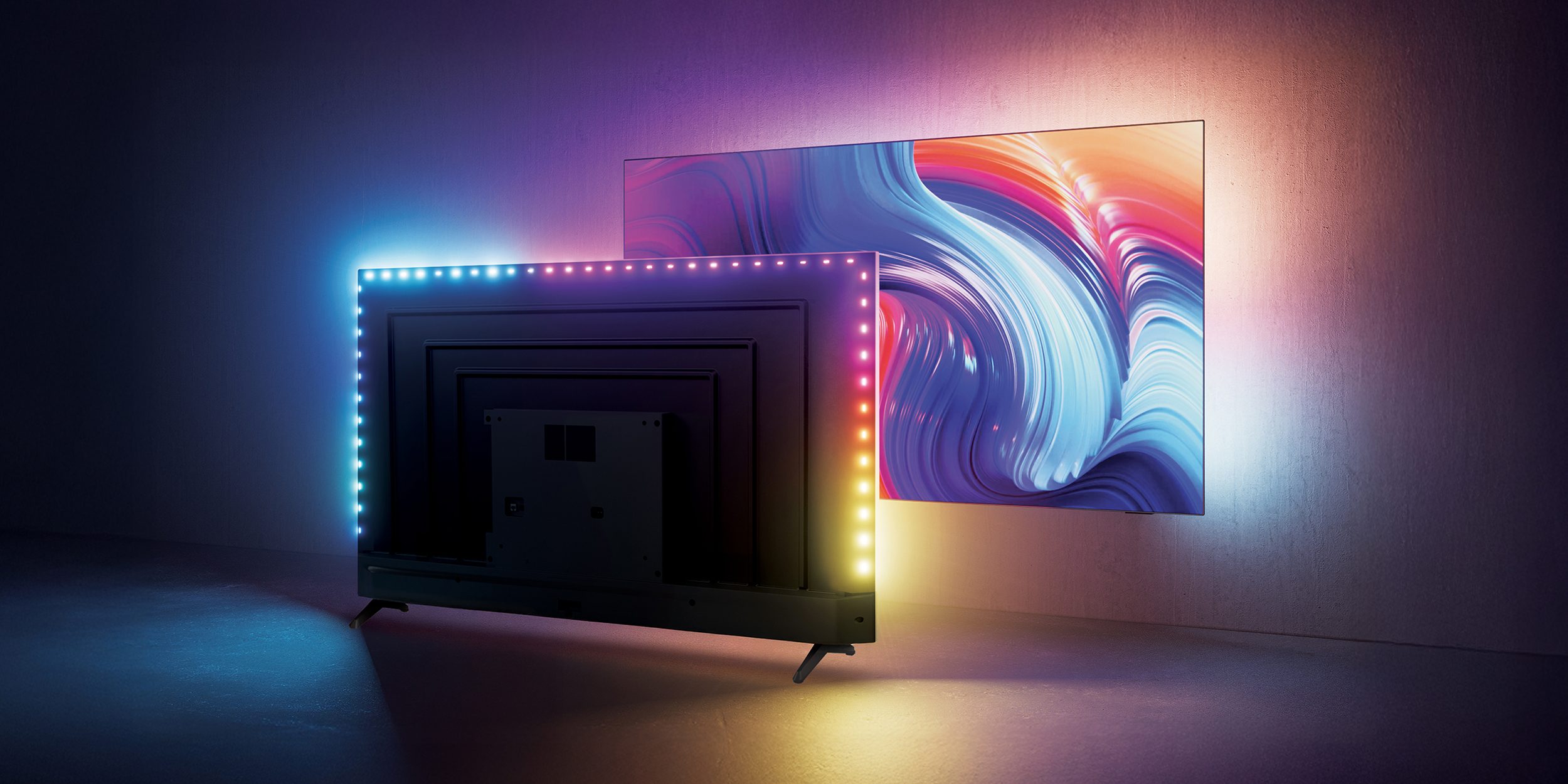Телевизоры Philips с функцией «Ambilight» наконец-то выходят на рынок США со встроенной светодиодной лентой, но без Google TV [Галерея]