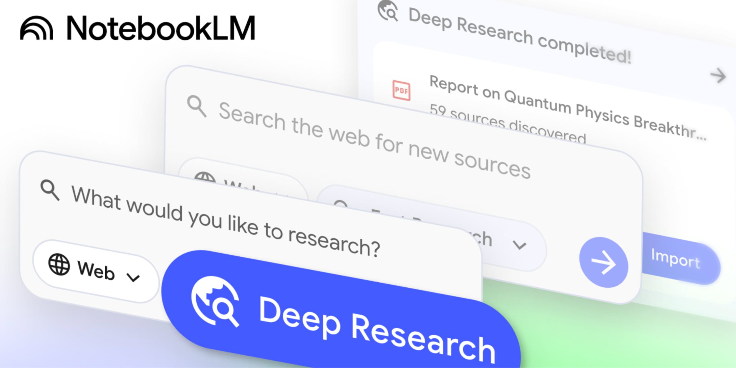 NotebookLM добавляет поддержку Deep Research и Microsoft Word, Google Sheets